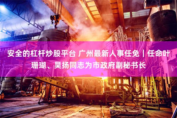 安全的杠杆炒股平台 广州最新人事任免｜任命叶珊瑚、吴扬同志为市政府副秘书长